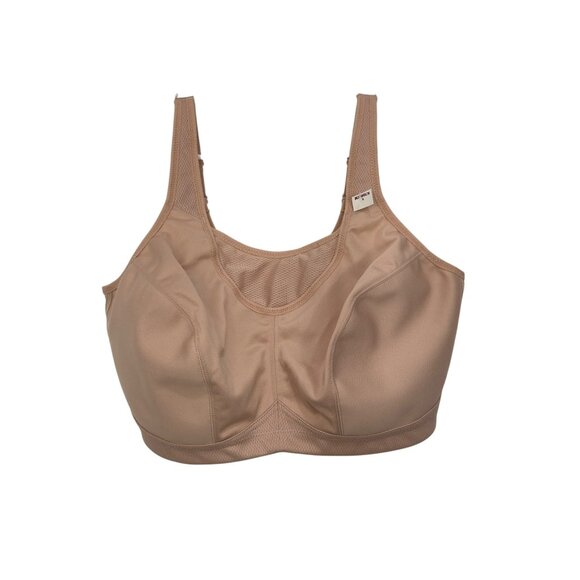 Glamorise Womens Beige High Support Sport Bra Size 44D Moisture-Wicking Fabric - Picture 9 of 11